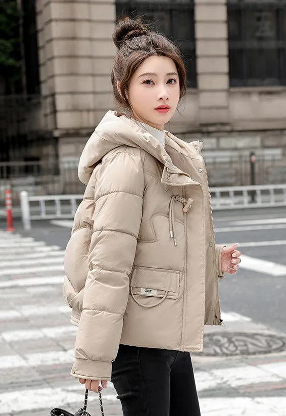 Water-resistant Quilted Puffer Jacket with Full Zip and Stain-resistant Material