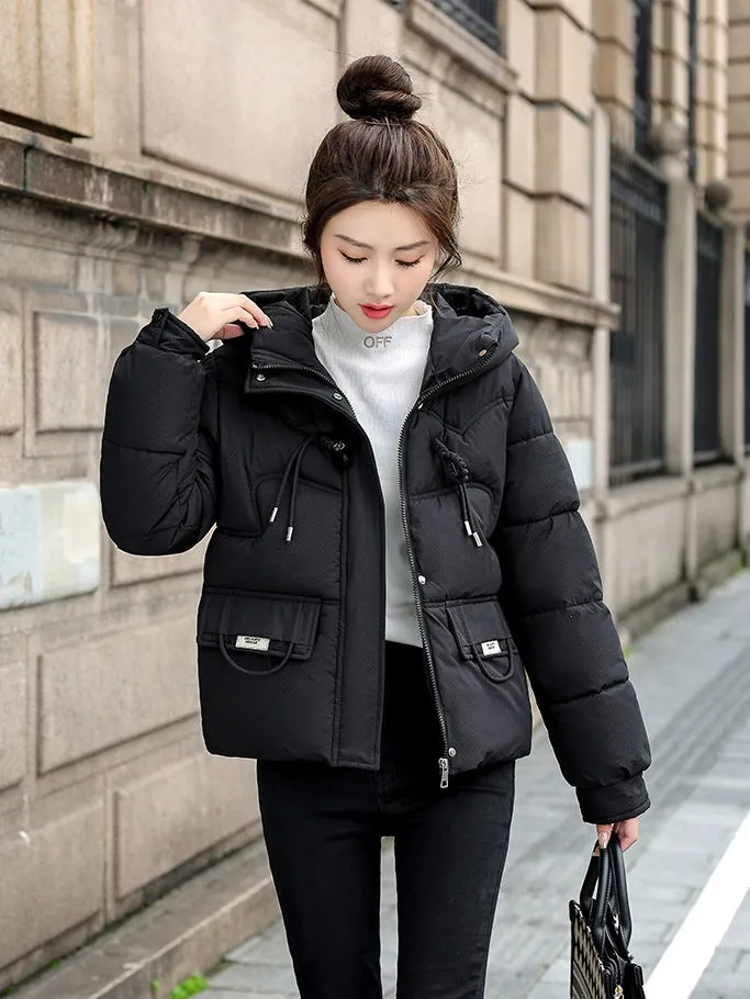 Water-resistant Quilted Puffer Jacket with Full Zip and Stain-resistant Material
