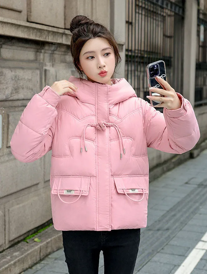 Water-resistant Quilted Puffer Jacket with Full Zip and Stain-resistant Material