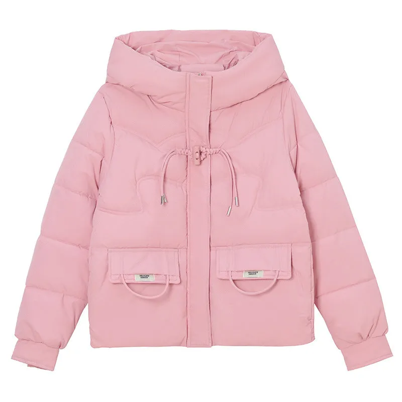 Water-resistant Quilted Puffer Jacket with Full Zip and Stain-resistant Material