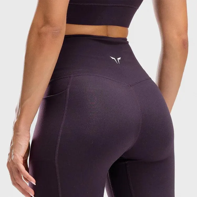 We Rise High-Waisted Leggings - Dökkfjólubláar