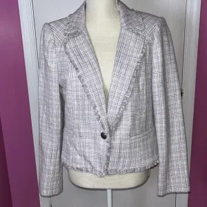 White House Black Market Violet Tweed Blazer