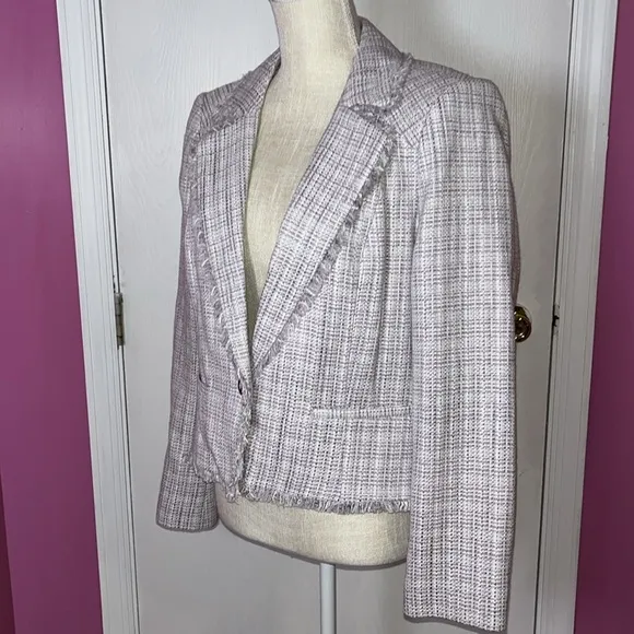 White House Black Market Violet Tweed Blazer