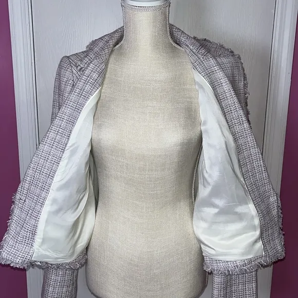 White House Black Market Violet Tweed Blazer