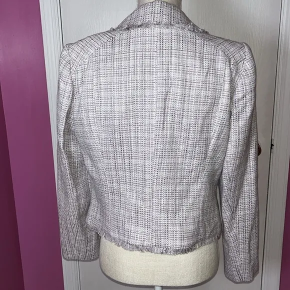 White House Black Market Violet Tweed Blazer