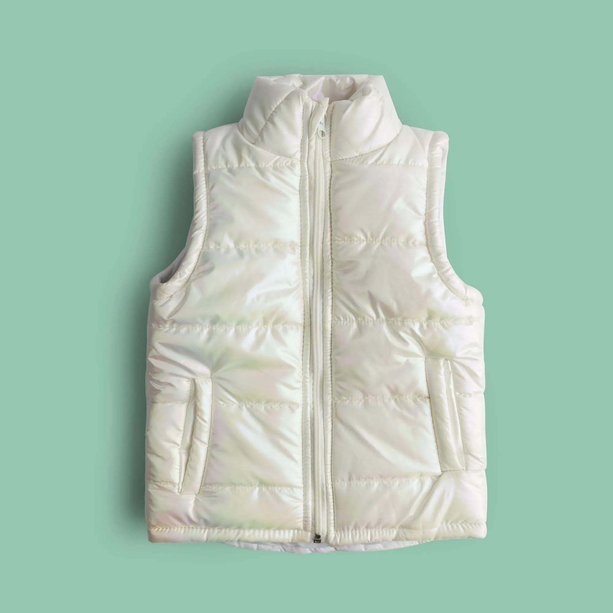 White Vest Puffer Jacket