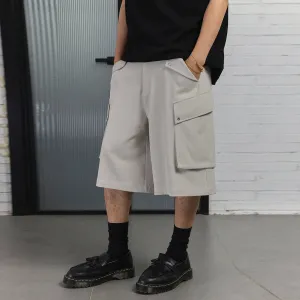 Wide-Leg Cargo Shorts