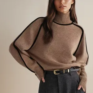 Willow | Women Turtleneck Chic Loose Pullover | Warm