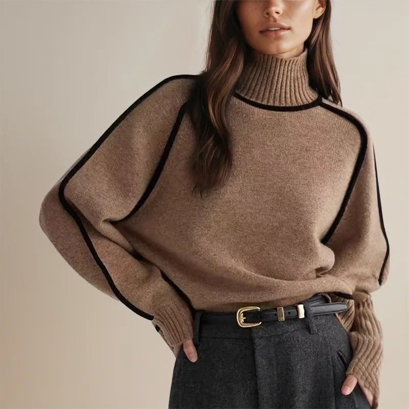 Willow | Women Turtleneck Chic Loose Pullover | Warm