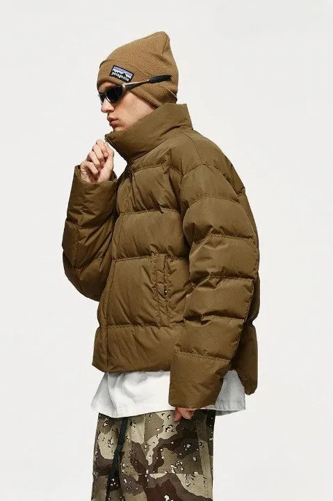 Windproof Crop Puffer Jacket