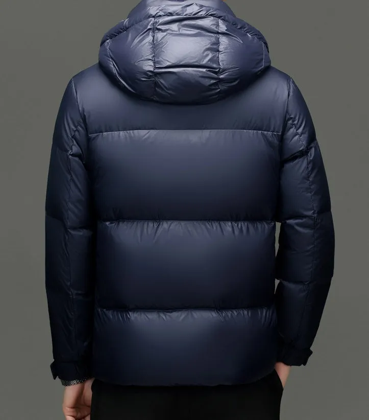 Windproof Padded Puffer Jacket featuring Solid Design