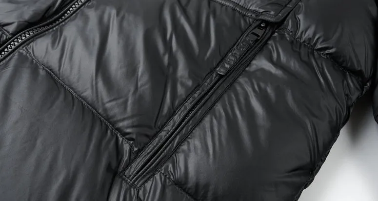 Windproof Padded Puffer Jacket featuring Solid Design