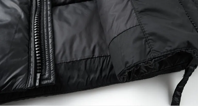 Windproof Padded Puffer Jacket featuring Solid Design