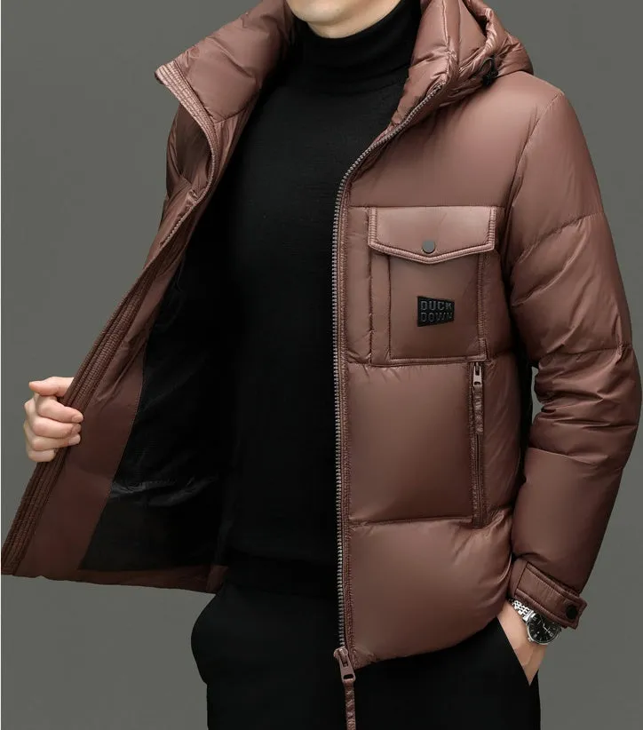 Windproof Padded Puffer Jacket featuring Solid Design