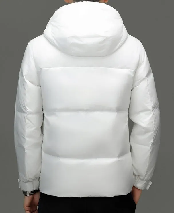 Windproof Padded Puffer Jacket featuring Solid Design