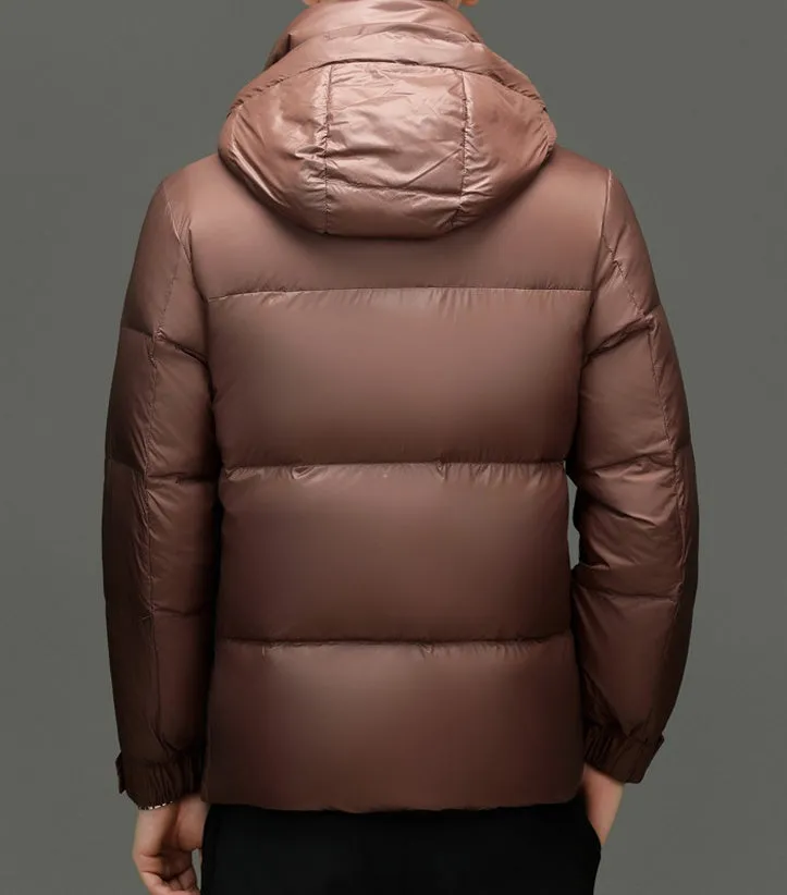 Windproof Padded Puffer Jacket featuring Solid Design