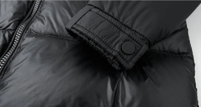 Windproof Padded Puffer Jacket featuring Solid Design