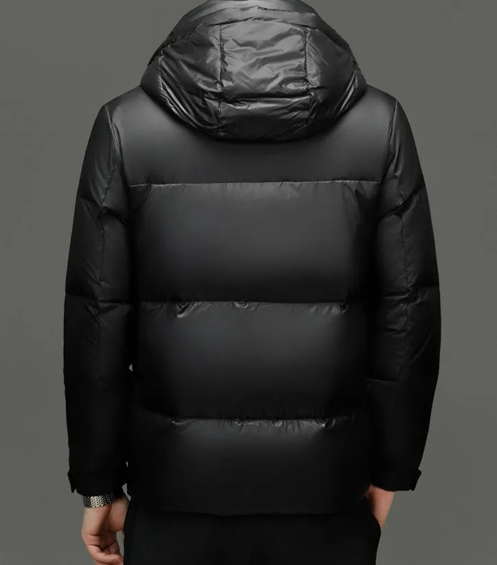 Windproof Padded Puffer Jacket featuring Solid Design