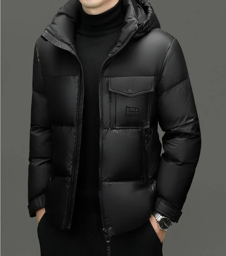 Windproof Padded Puffer Jacket featuring Solid Design