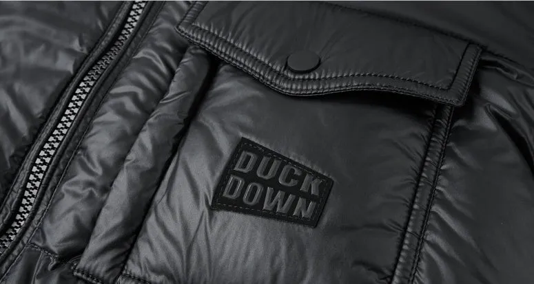 Windproof Padded Puffer Jacket featuring Solid Design