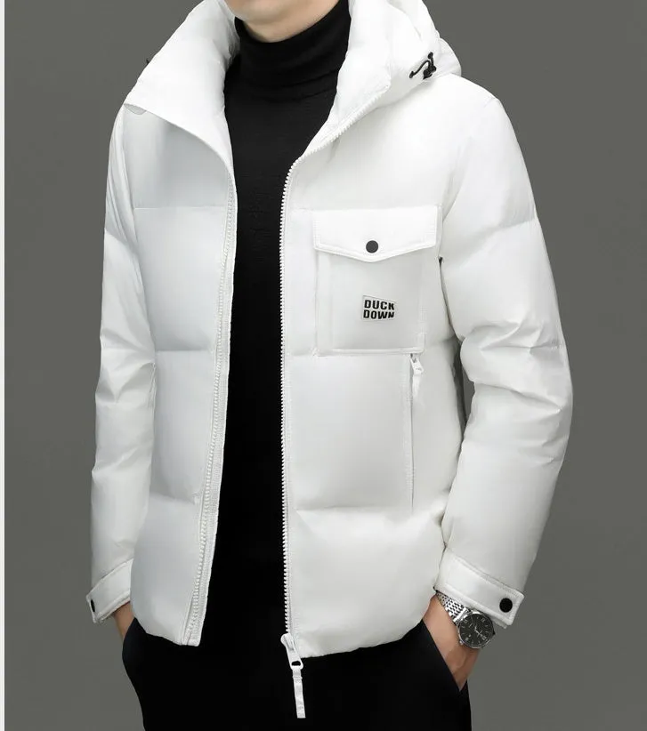 Windproof Padded Puffer Jacket featuring Solid Design