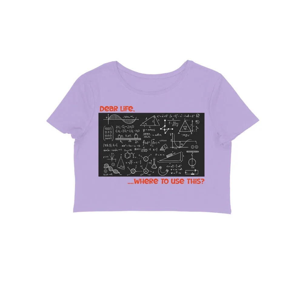 Women College Meme Crop Top