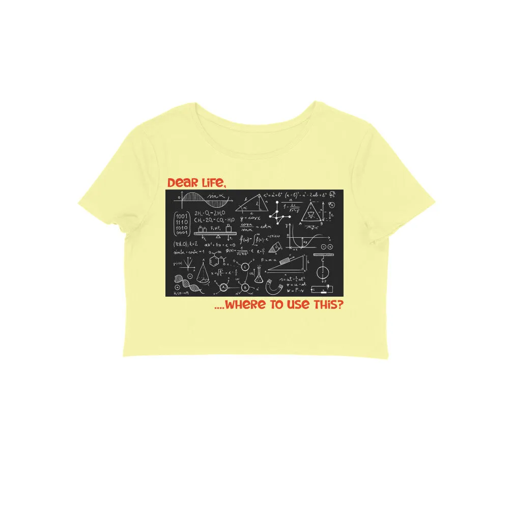 Women College Meme Crop Top