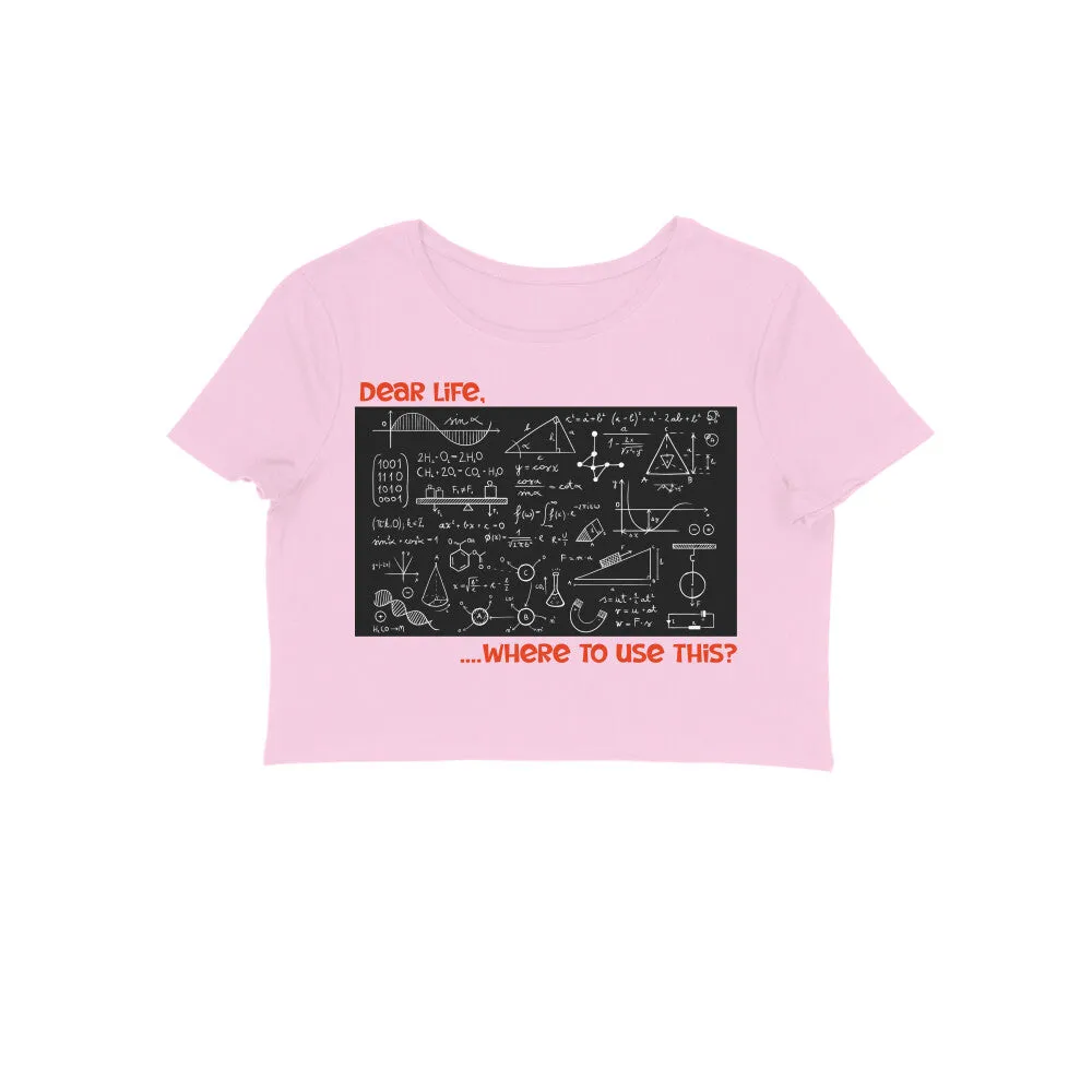 Women College Meme Crop Top