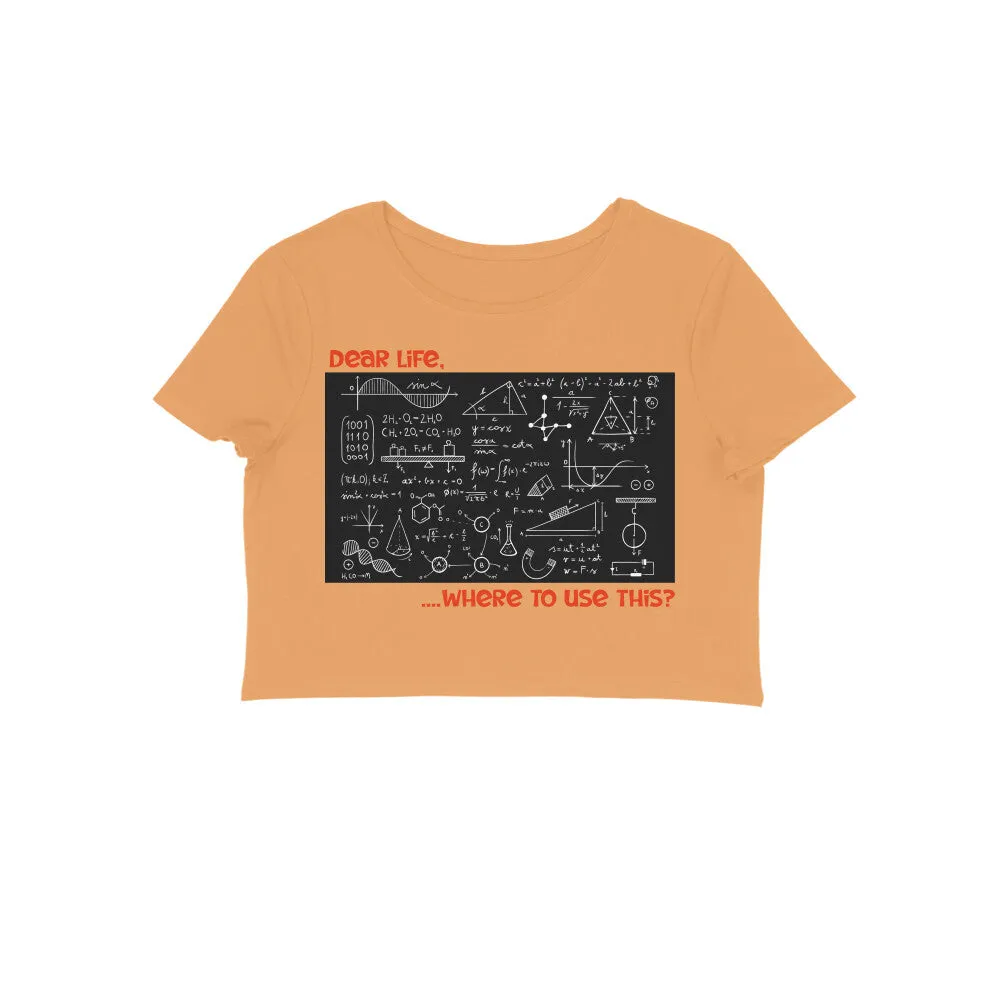 Women College Meme Crop Top