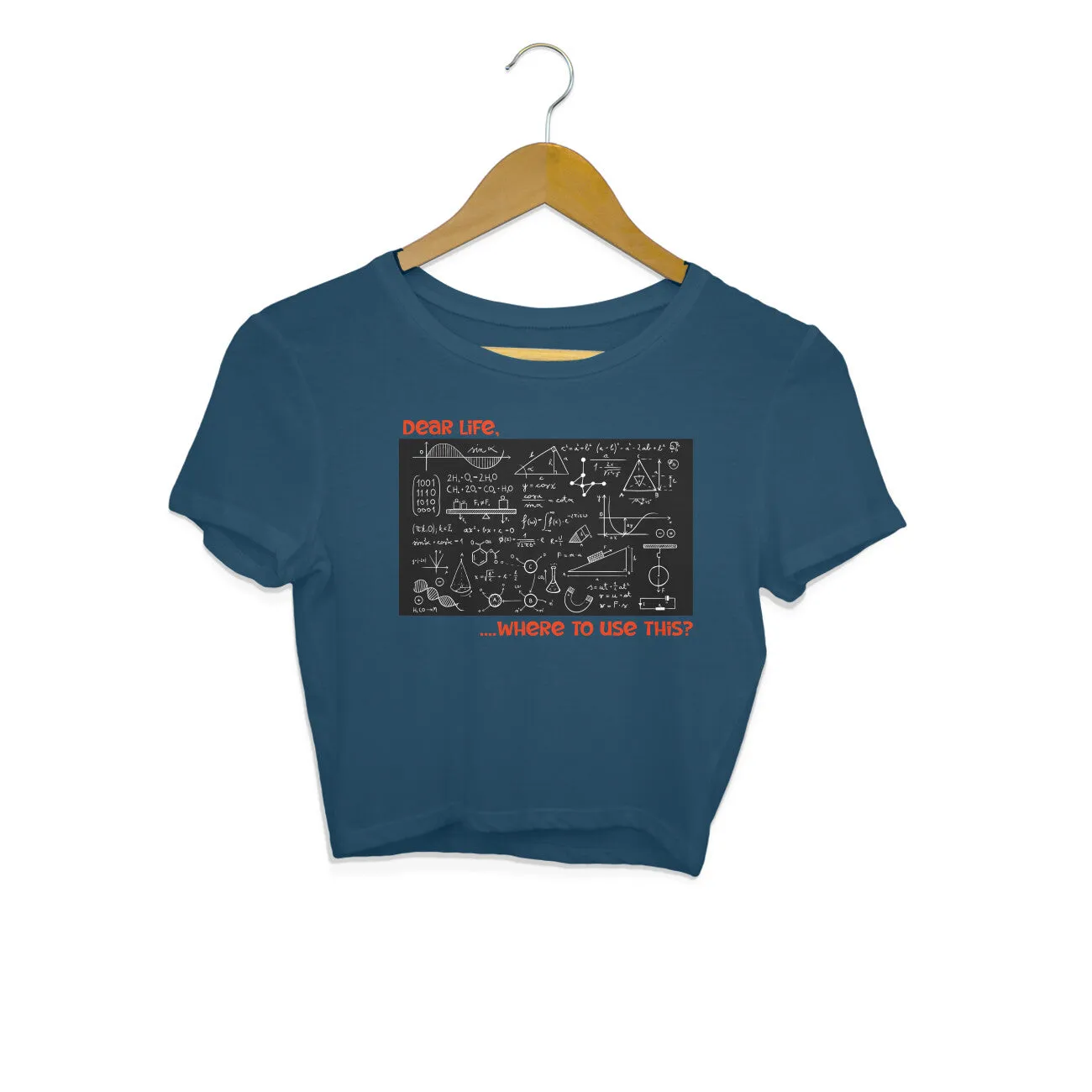 Women College Meme Crop Top