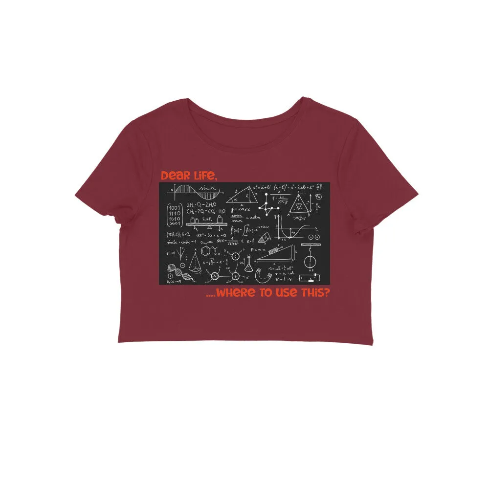 Women College Meme Crop Top