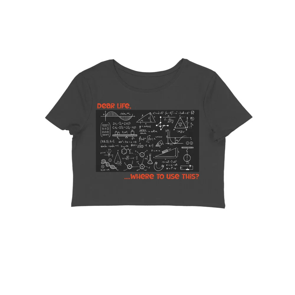 Women College Meme Crop Top