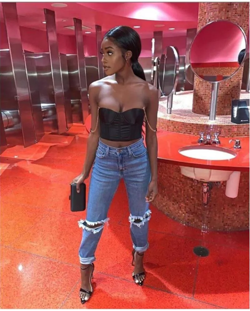 Women Satin Bustier Tops
