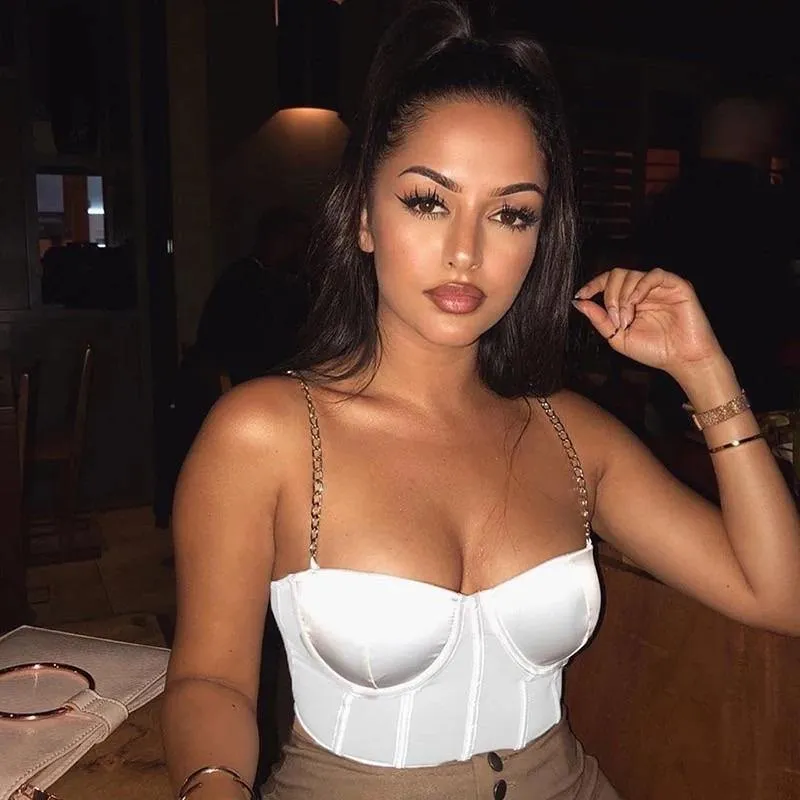 Women Satin Bustier Tops