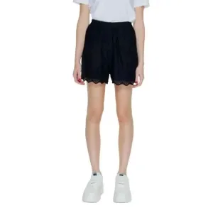 Women's Black Cotton Shorts