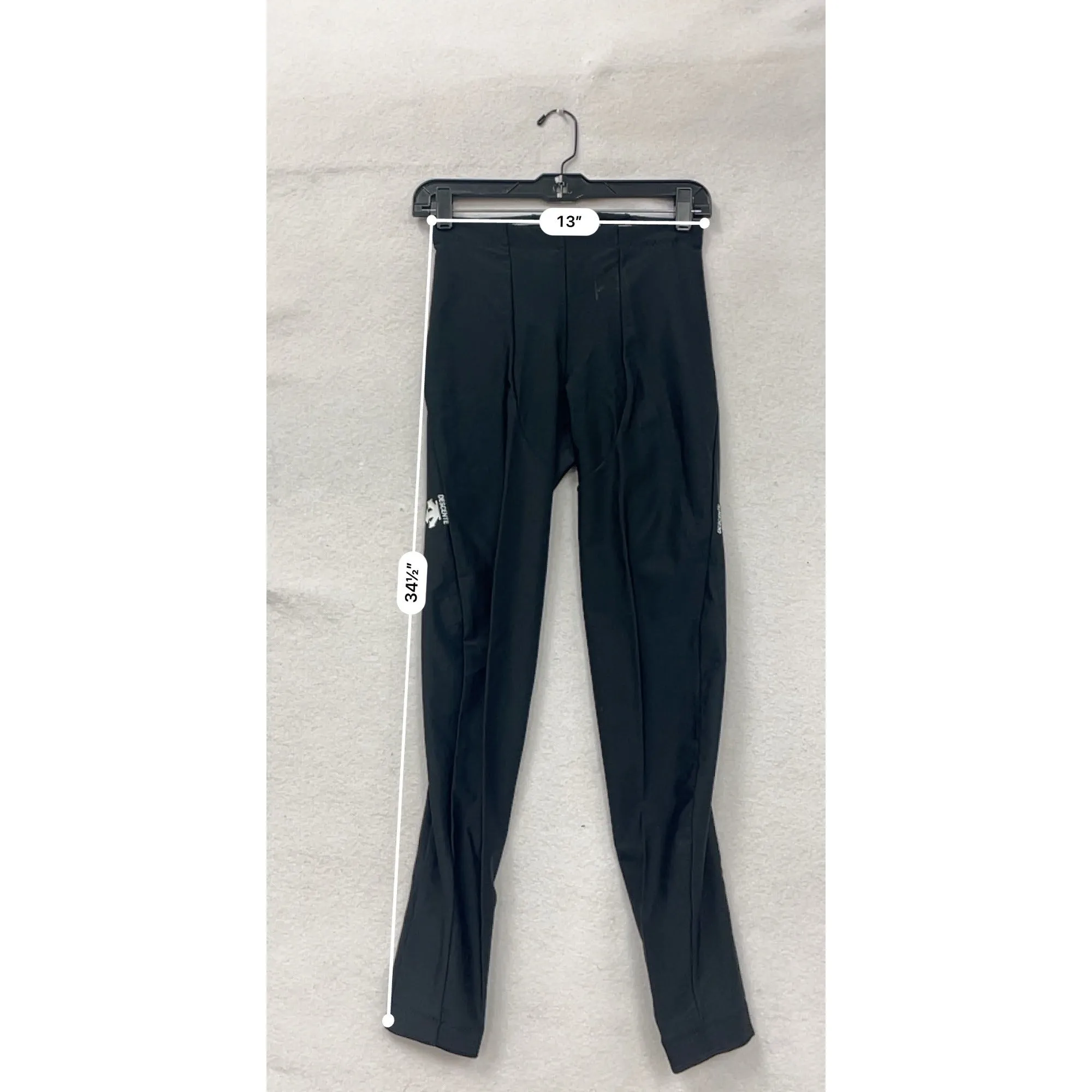 Womens Descente Black Athletic Leggings Large #8129