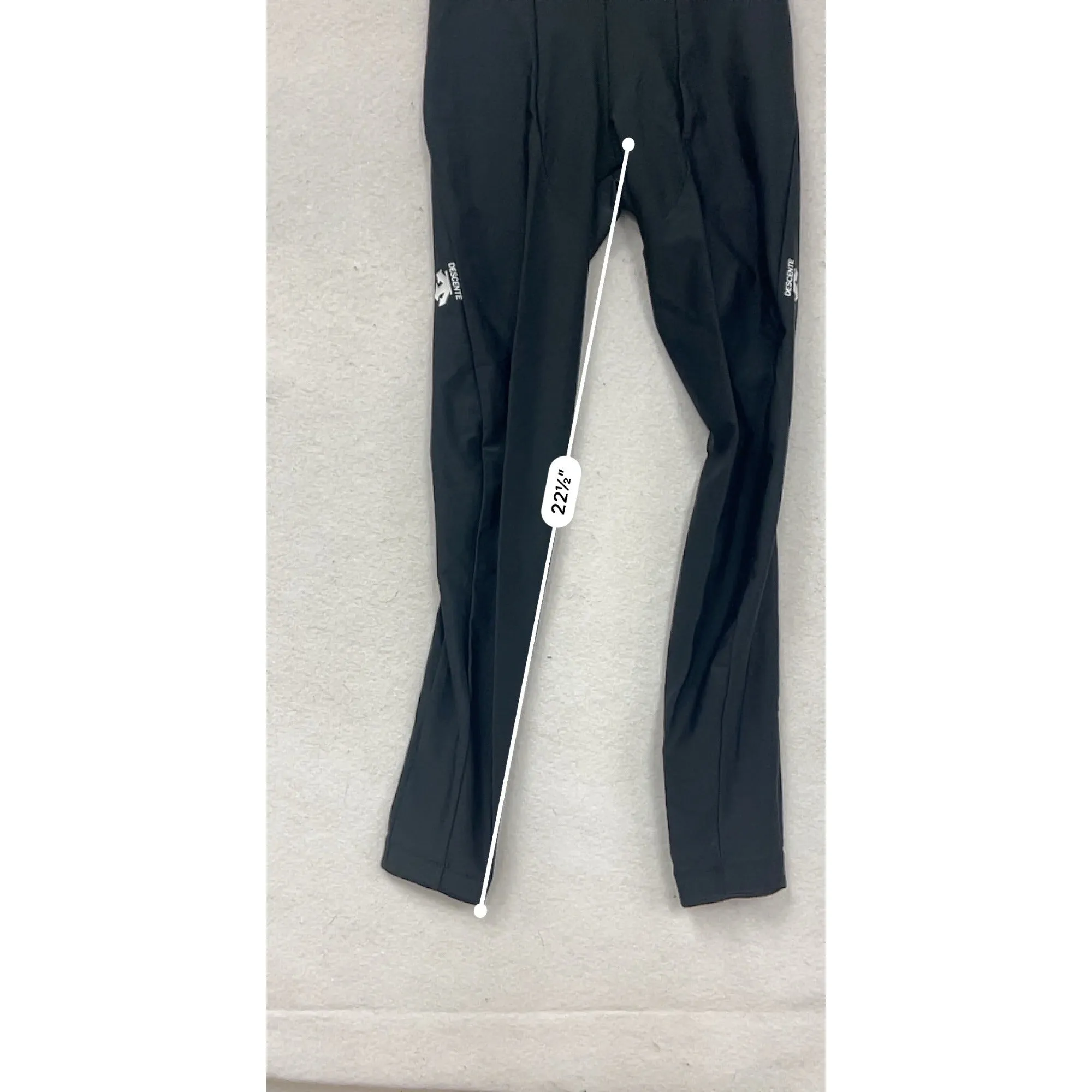Womens Descente Black Athletic Leggings Large #8129