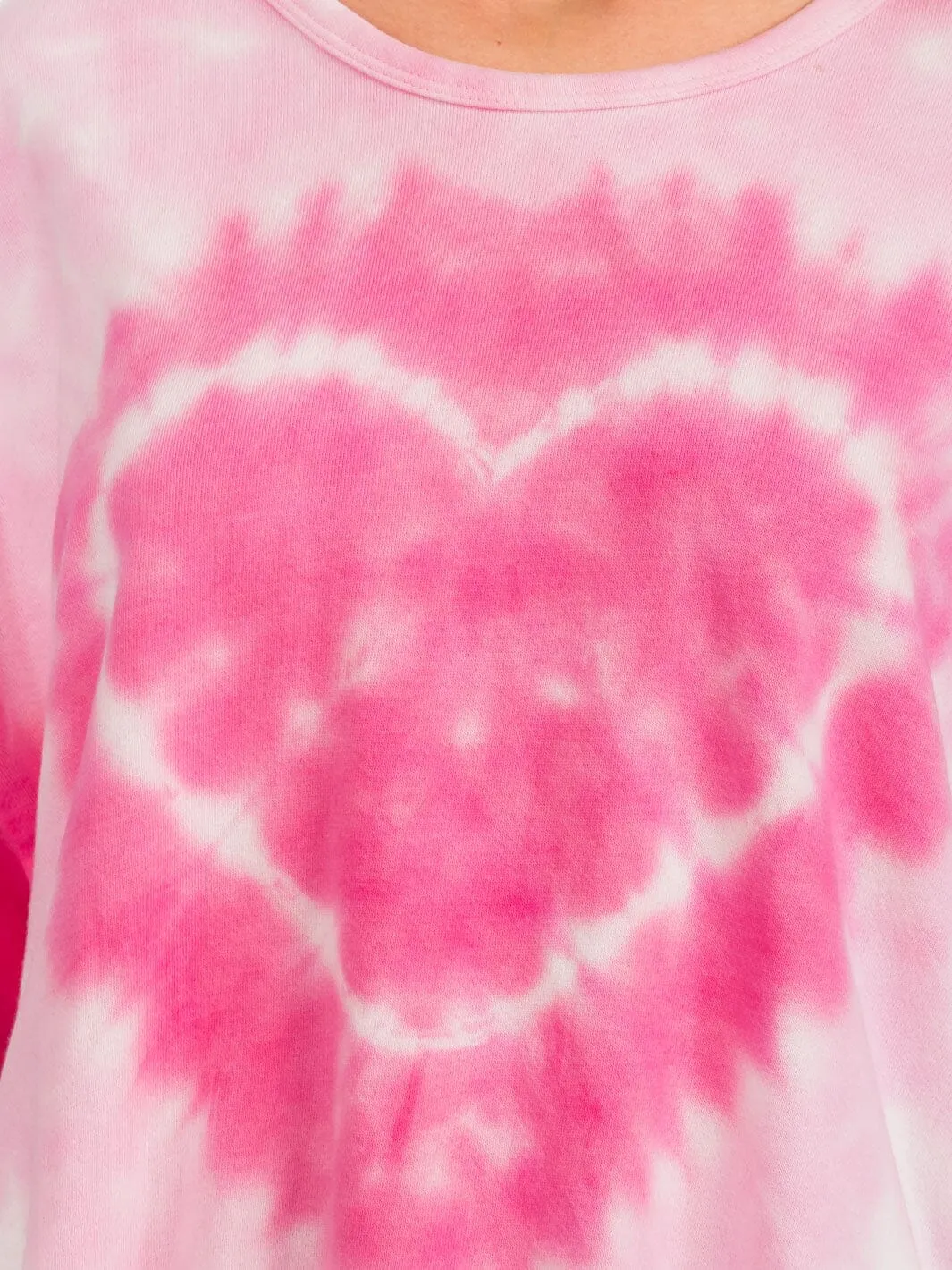 WOMEN'S LONG SLEEVES TIE DYE COLORBLOCK PULLOVER SWEATER