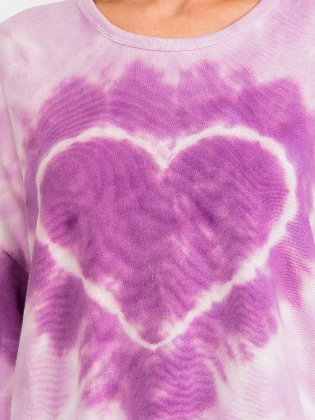 WOMEN'S LONG SLEEVES TIE DYE COLORBLOCK PULLOVER SWEATER