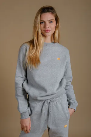 Women's Organic Essential Sweater Heather Grey
