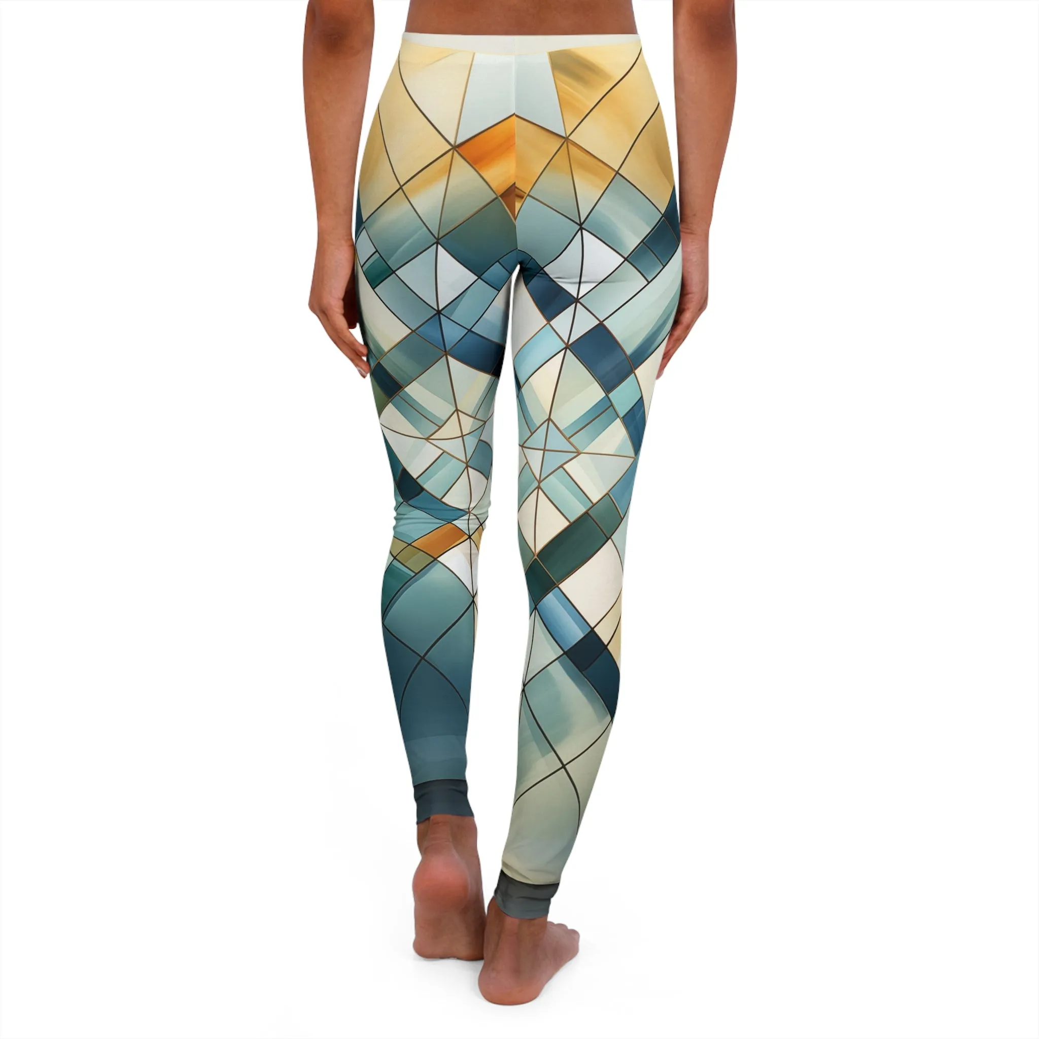 Women's Spandex Leggings - Bertram Marichyasana Windowpane