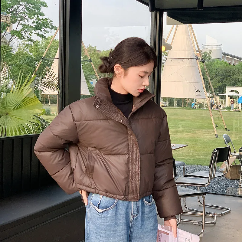 Women's Stain-Resistant Quilted Puffer Jacket with Full Zip