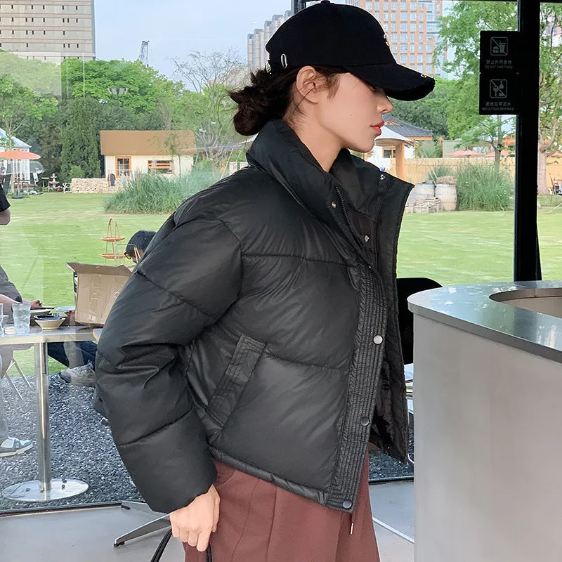 Women's Stain-Resistant Quilted Puffer Jacket with Full Zip