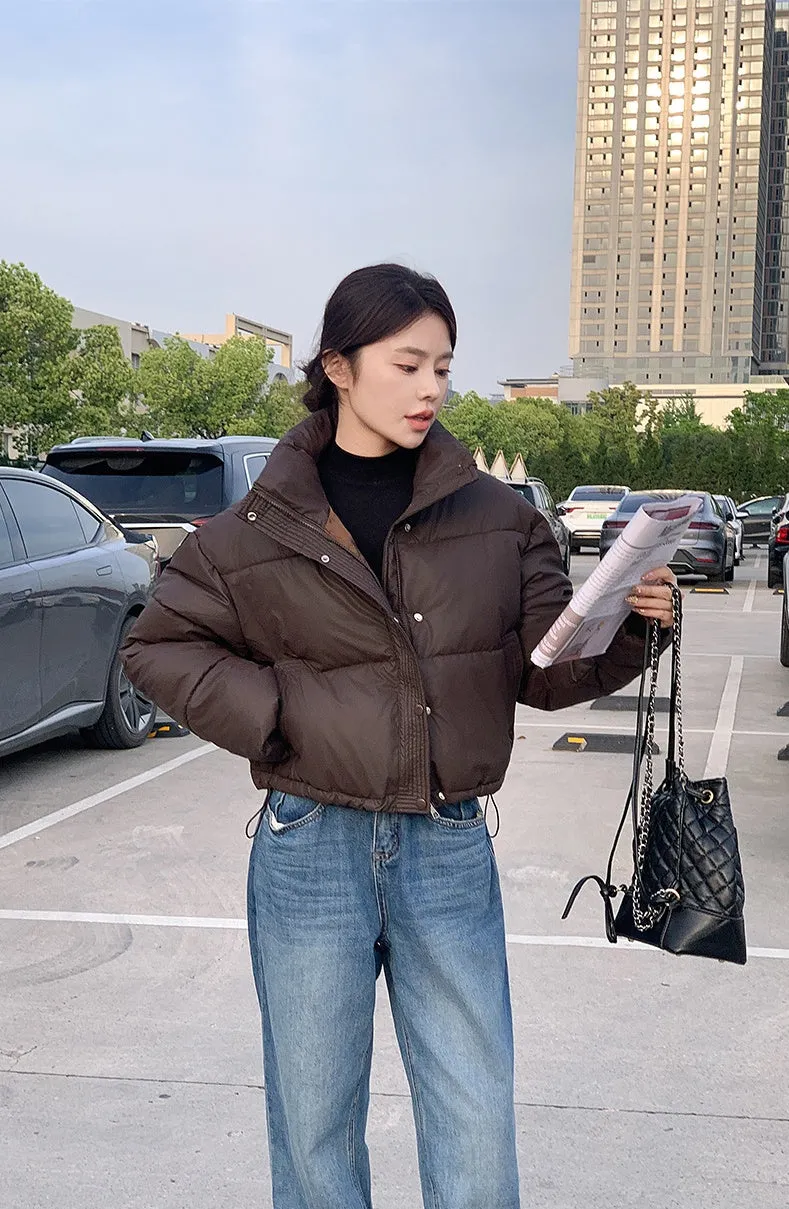 Women's Stain-Resistant Quilted Puffer Jacket with Full Zip