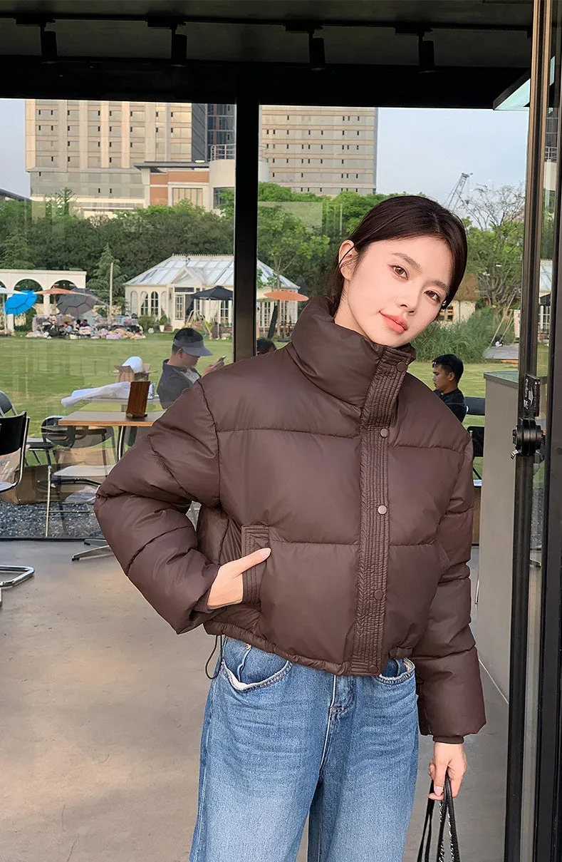 Women's Stain-Resistant Quilted Puffer Jacket with Full Zip