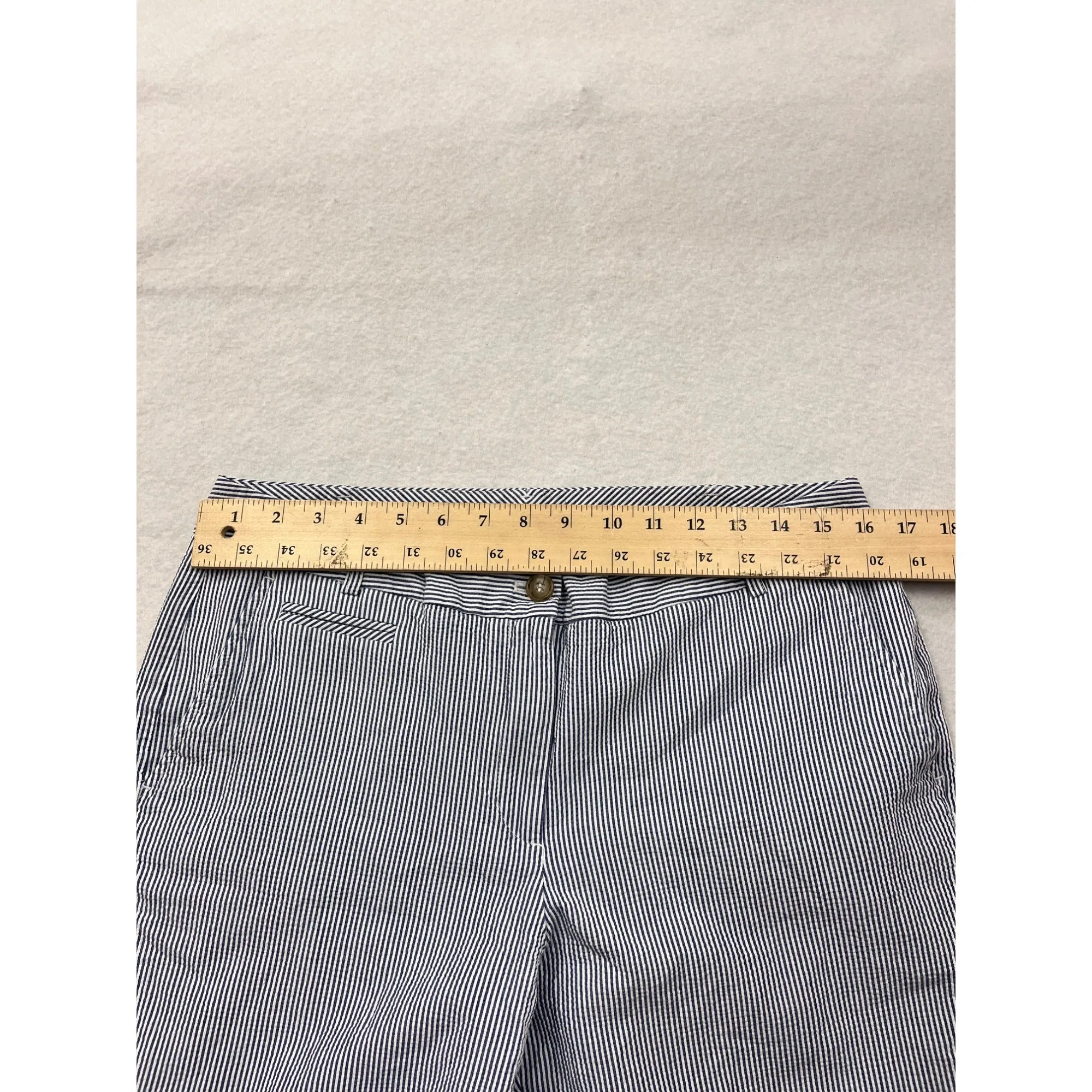 Womens Talbots Blue & White Striped Shorts Size 12 #6407