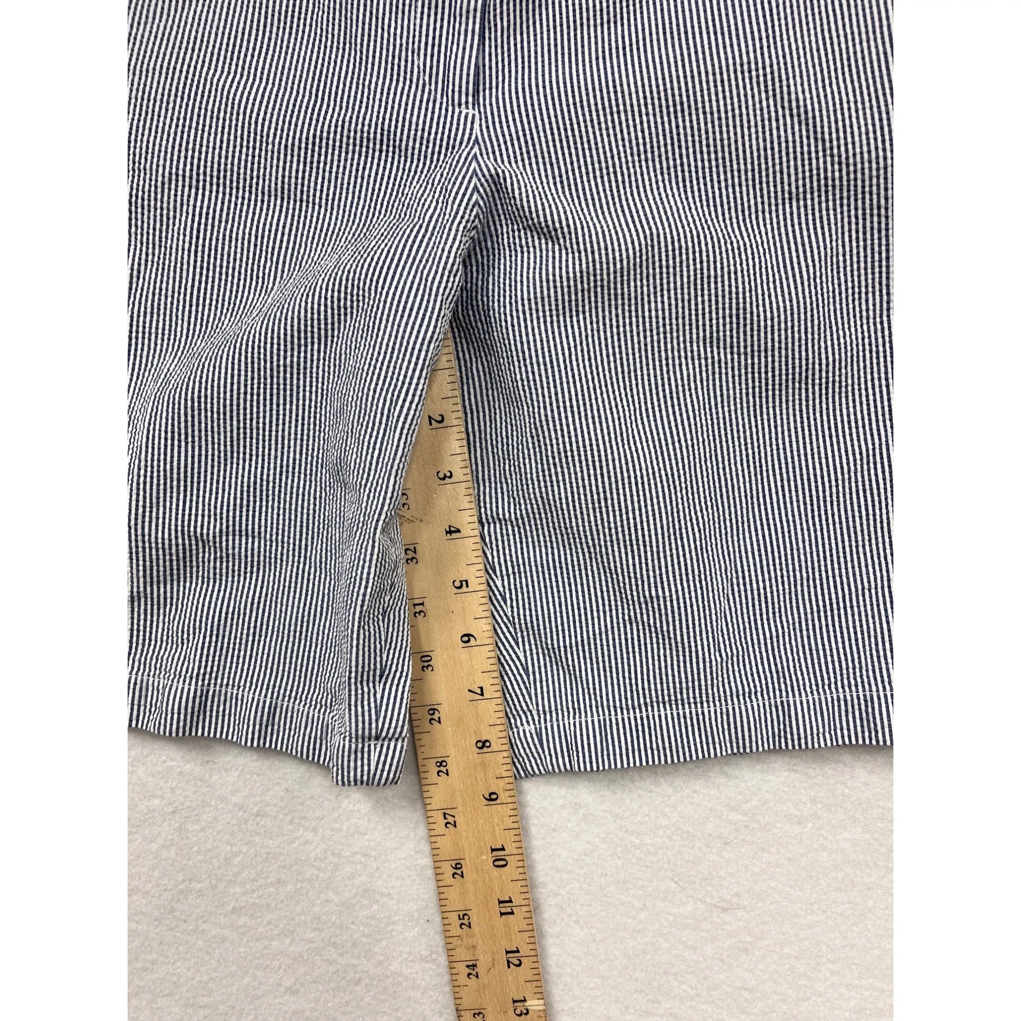 Womens Talbots Blue & White Striped Shorts Size 12 #6407