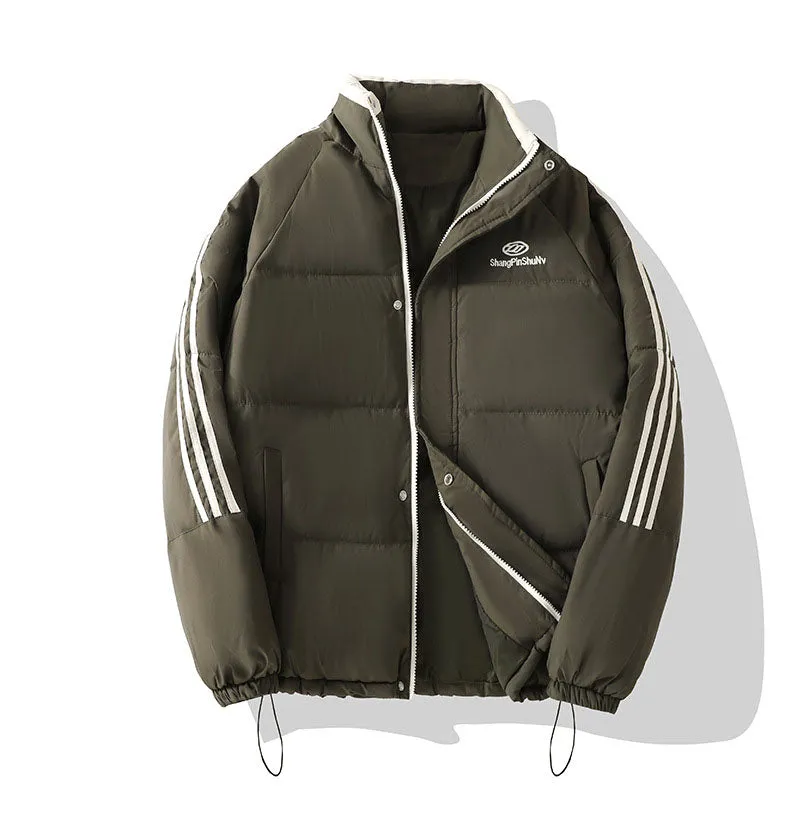 Women's Windproof Zip Up Puffer Jacket with Slash Pockets