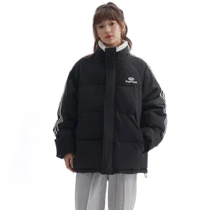 Women's Windproof Zip Up Puffer Jacket with Slash Pockets