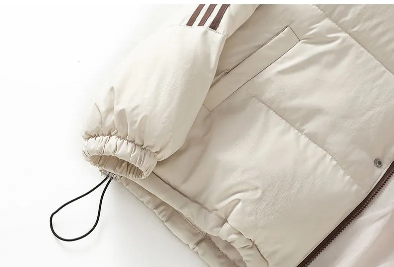 Women's Windproof Zip Up Puffer Jacket with Slash Pockets